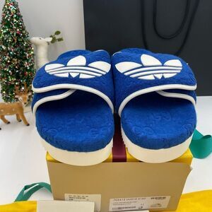 Men’s Gucci X Adidas, slide sandals size 11 made in Italy